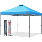 MASTERCANOPY Durable Pop-Up Canopy Tent with Roller Bag (10x10, Sky Blue)