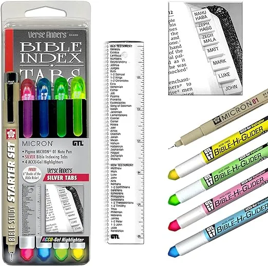 Bible Study Starter Set, Silver Tabs