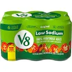 V8 100% Juice Vegetable Original Low Sodium