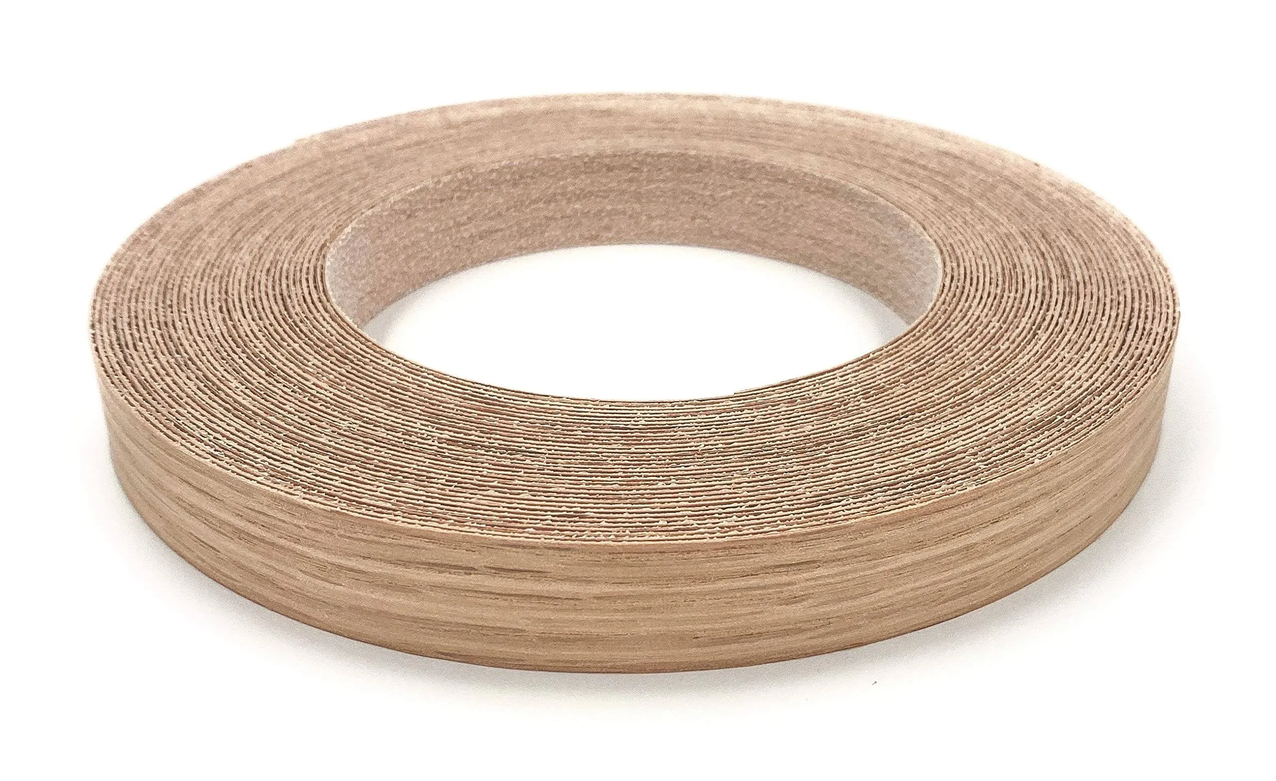 Edge Supply Red Oak 3/4 inch X 50 ft Roll of Plywood Edge Banding – Pre-glued Real Wood Veneer Edging – Flexible Veneer Edging – Easy Application Iron-on Edge Banding for Furniture – Made in USA