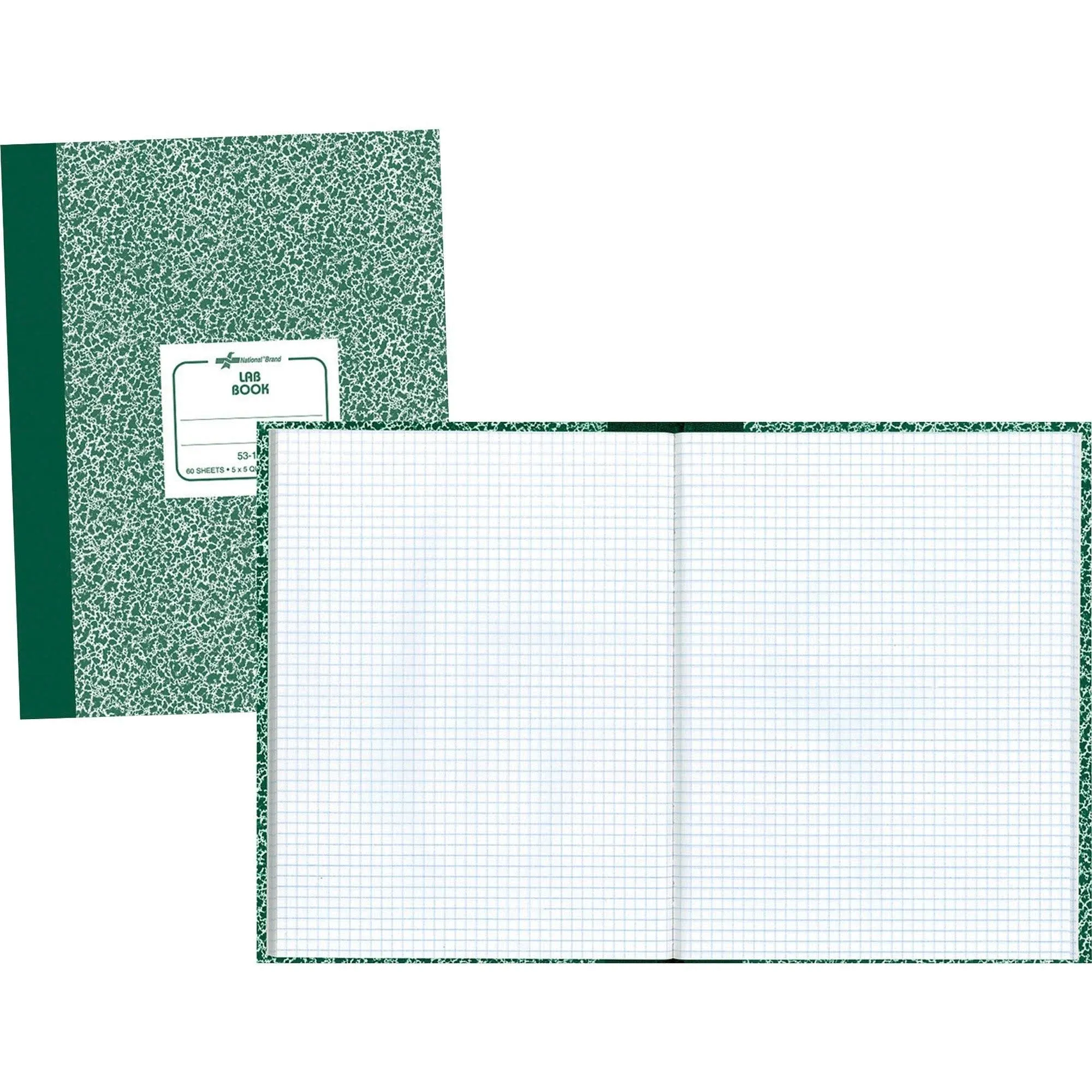 National Composition Lab Notebook, Quadrille Rule, Green Cover, (60)