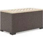 Homestyles Palm Springs Outdoor Storage Table, Beige