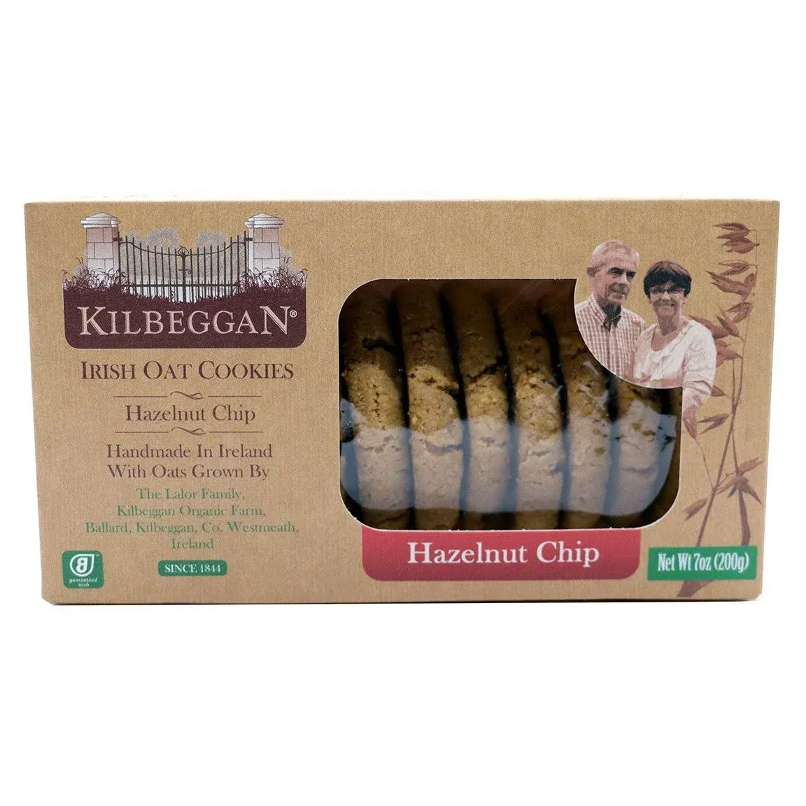 Kilbeggan Irish Oat Cookies, Hazelnut Chip, 7 Ounce