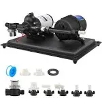 RV Water Pump 12V DC 3.5 GPM 45PSI Fresh Water Diaphragm Pump with 0.75L Black