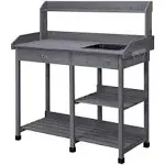 Yaheetech Potting Bench Table with Sink Gray