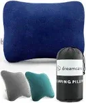 DREAMCARE Camping Pillow, Memory Foam Travel Pillow, Camping Accessories - Small Pillow Camping Essentials Camping Pillows for Sleeping, Backpacking Pillow, Travel Pillows for Sleeping (Medium,Blue)