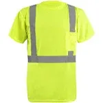 Occunomix Yellow Wicking Birdseye T-Shirt, Size: 2XL, ANSI Class 2 LUX-SSETP2B-Y2X