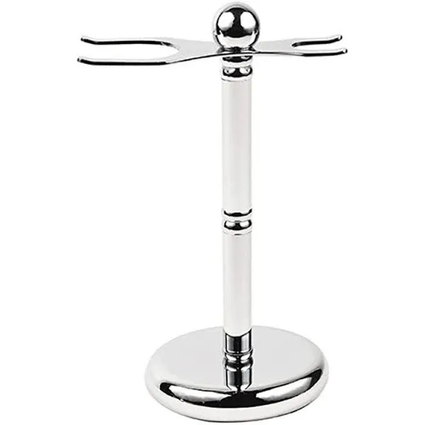 Parker Safety Razor's Deluxe Chrome 2 Prong Safety Razor and Shave Brush Shaving Stand