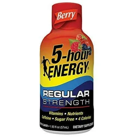 5-Hour Energy Berry, 1.93 Oz, 12 Bottles Per Pack, Box Of 2 Packs