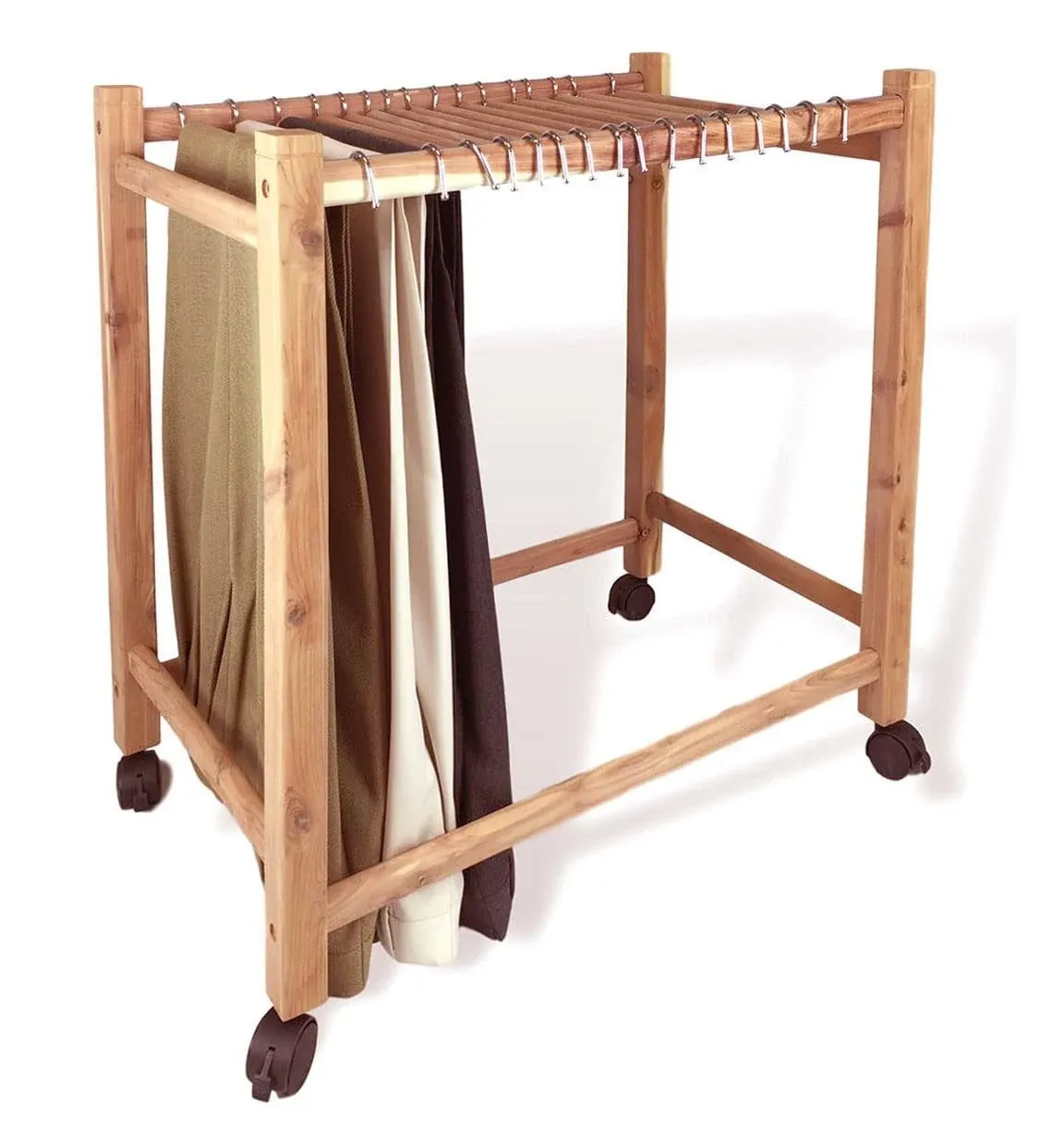 Aromatic Red Cedar Pant Trolley/Trouser Rack (Regular Size 16 Rods)