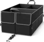 EPAuto 3-Compartment Cargo Trunk Storage Organizer, Black