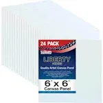 US Art Supply 6 X 6 inch Professional Artist Quality Acid Free Canvas Panel Boards 24-Pack (1 Full Case of 24 Single Canvas Panel Boards)