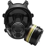 Parcil Distribution NB-100 Smoke Black Tactical Gas Mask-Full Face Respirator