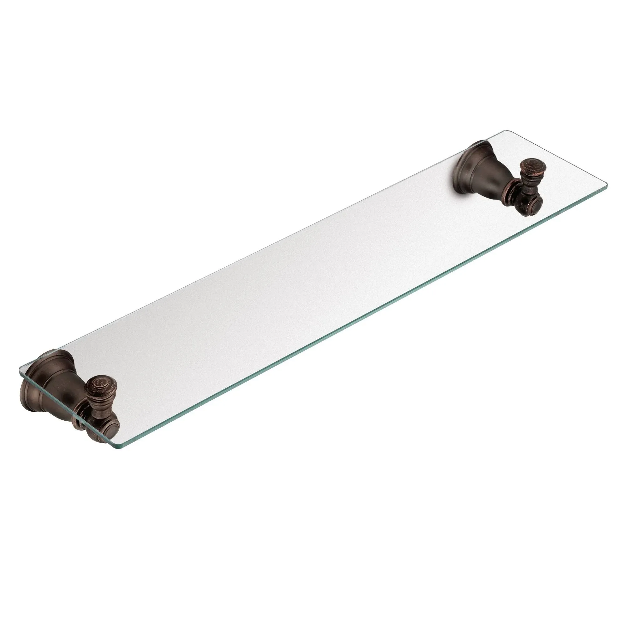 Moen YB5490ORB Kingsley 20-Inch W x 5-Inch D Decorative Bathroom Vanity Glass Shelf,, Oil Rubbed Bronze