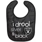 Las Vegas Raiders I drool NFL Baby Feeding Bib Infant Toddler Newborn Shower