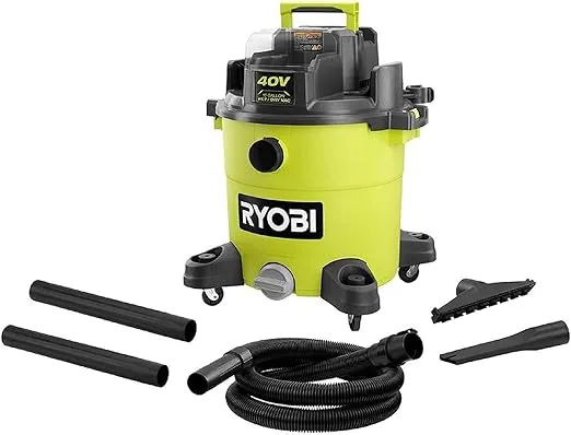 RYOBI 40V 10 Gal. Cordless Wet/Dry Vacuum (Tool Only) Green (Renewed)