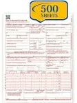 SecurityDocs 500 CMS-1500 Health Insurance Claim Forms, Laser/Inkjet Compatib...