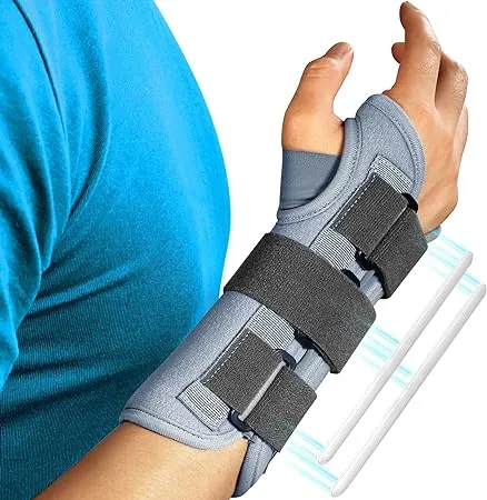 FEATOL Wrist Brace Carpal Tunnel for Women Men, Night Wrist Sleep Support Brace with Splint, Left Hand, Small/Medium, Hand Brace for Sprain, Carpal