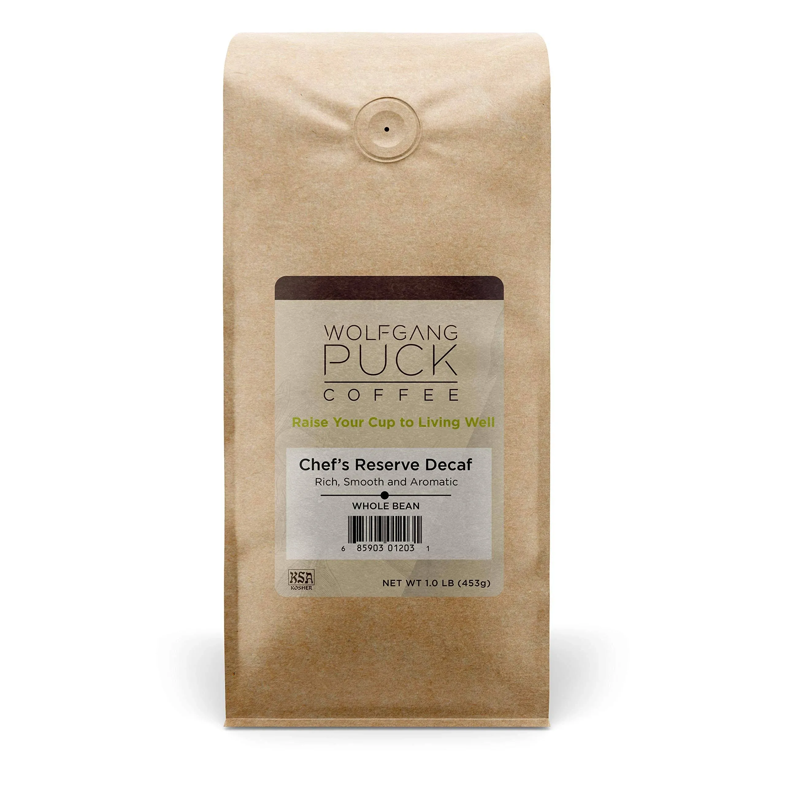 Wolfgang Puck Coffee Chefs Reserve Decaf Ground Coffee 1 Pound