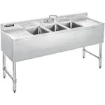 DuraSteel 3 Compartment Stainless Steel Bar Sink