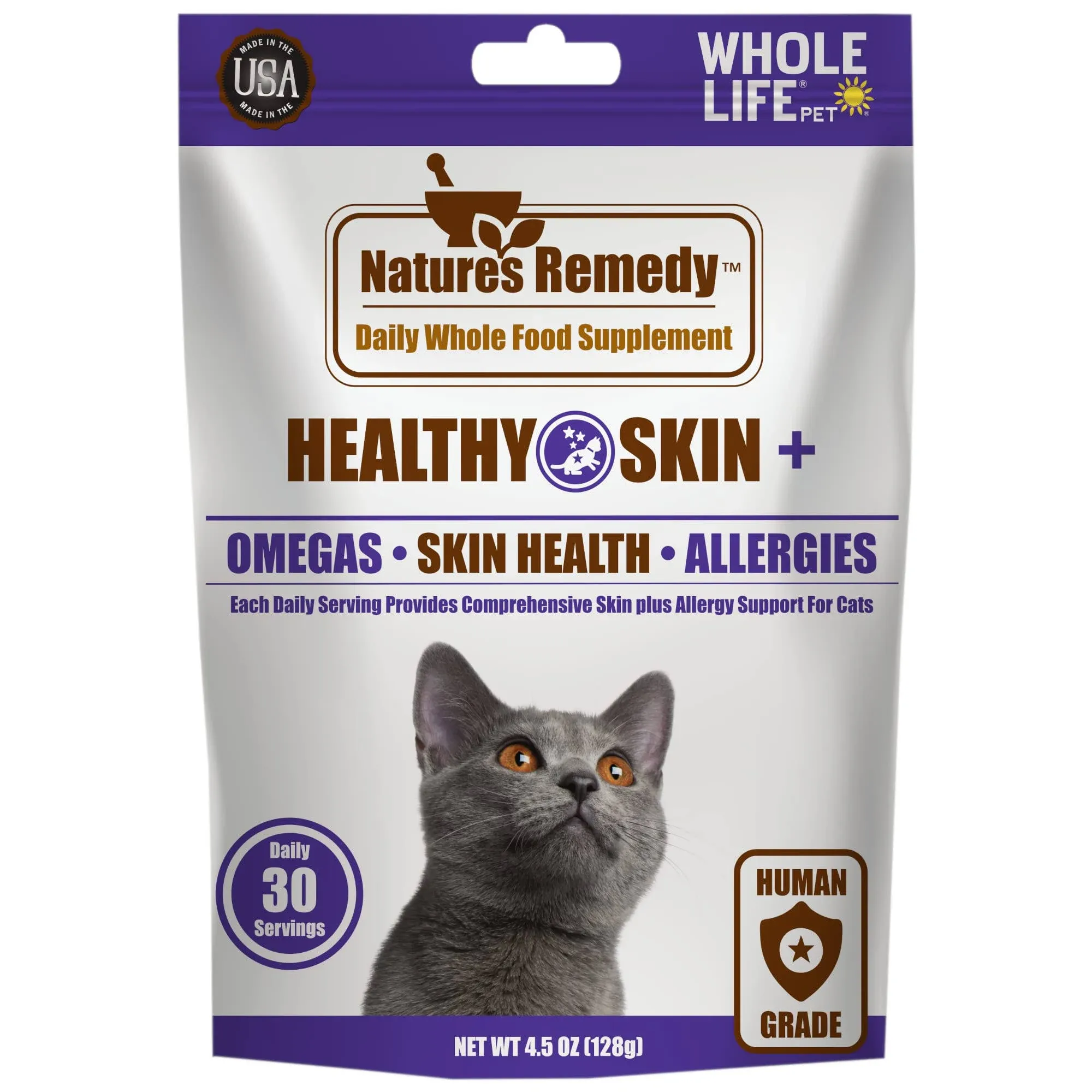 Whole Life Pet Nature's Remedy Healthy Skin Daily Supplement for Cats 4.5 oz