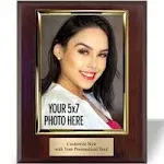 Personalized 8x10 Photo Plaque with 5x7 Vertical Picture Holder - Add Your Team Photo - Coach Award Plaque - Customize Now with Your Custom Text