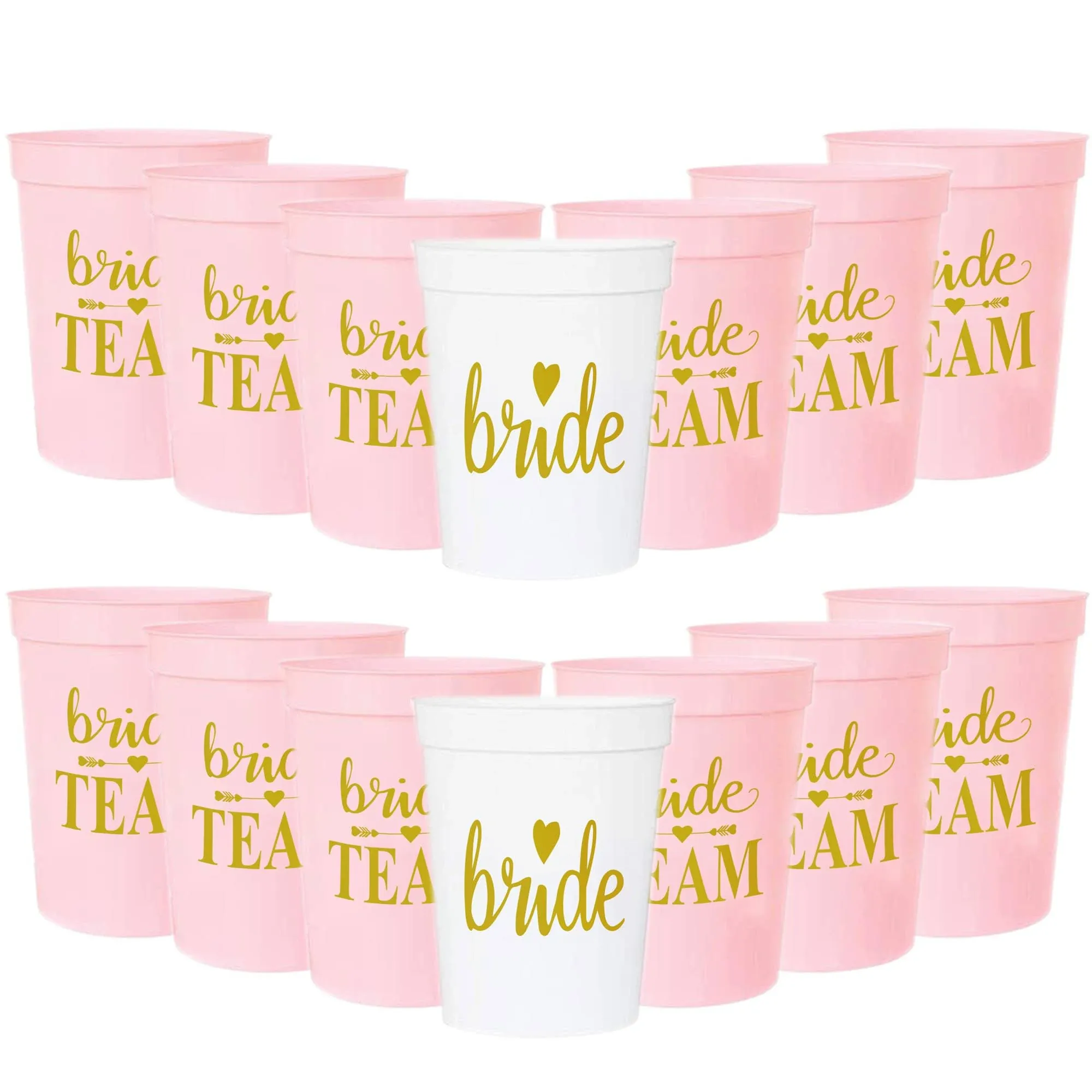 Bachelorette Party Plastic Cups Bride Team Gifts Reusable Party Cups for Brid...