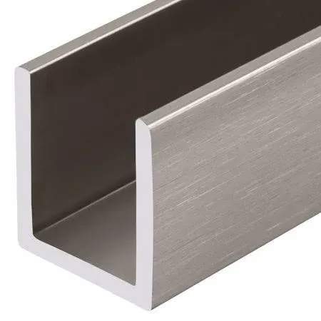 CRL Sdcd12bn Brushed Nickel 1/2 inch Fixed Panel Shower Door Deep U-Channel - 95 inch Stock Length, Silver