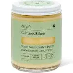 Divya's Cultured Ghee - 8 oz Grass-Fed Ghee Clarified Butter - Great For Cooking Meals & Promotes Gut Health - Non-GMO, Gluten Free, Keto Friendly, Ayurvedic Ghee Butter