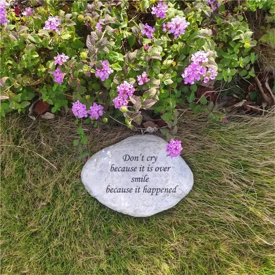 Personalized Decorative Garden Stones Engraved with Any Message, Indoor or Outdoor Welcome Stones Memorial Stones Cemetery Decorations for Housewarming,Memorial Gifts Special Day Gifts,11"X8"