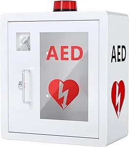 Wensha AED Cabinet Fits All Brands Cardiac Science, Zoll, AED Defibrillator, PHY