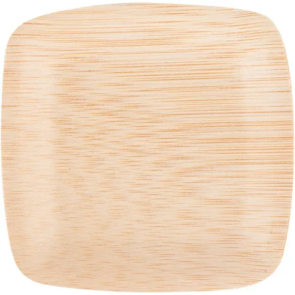 Bambu® 063800 Veneerware® 3 1/2" Disposable Square Bamboo Tasting Plate - 250/Case