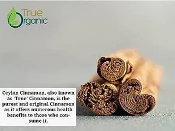 True Organic Ceylon Cinnamon Powder, 1 lb, Premium Grade, Gluten Free, USDA & Kosher Certified, Organic Cinnamon powder, Ground Cinnamon, Non-GMO, Ceylon Premium Quality