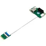 NGFF (M.2) Key A/E to PCI-E Express X1+USB Riser Card with High Speed FPC Cable