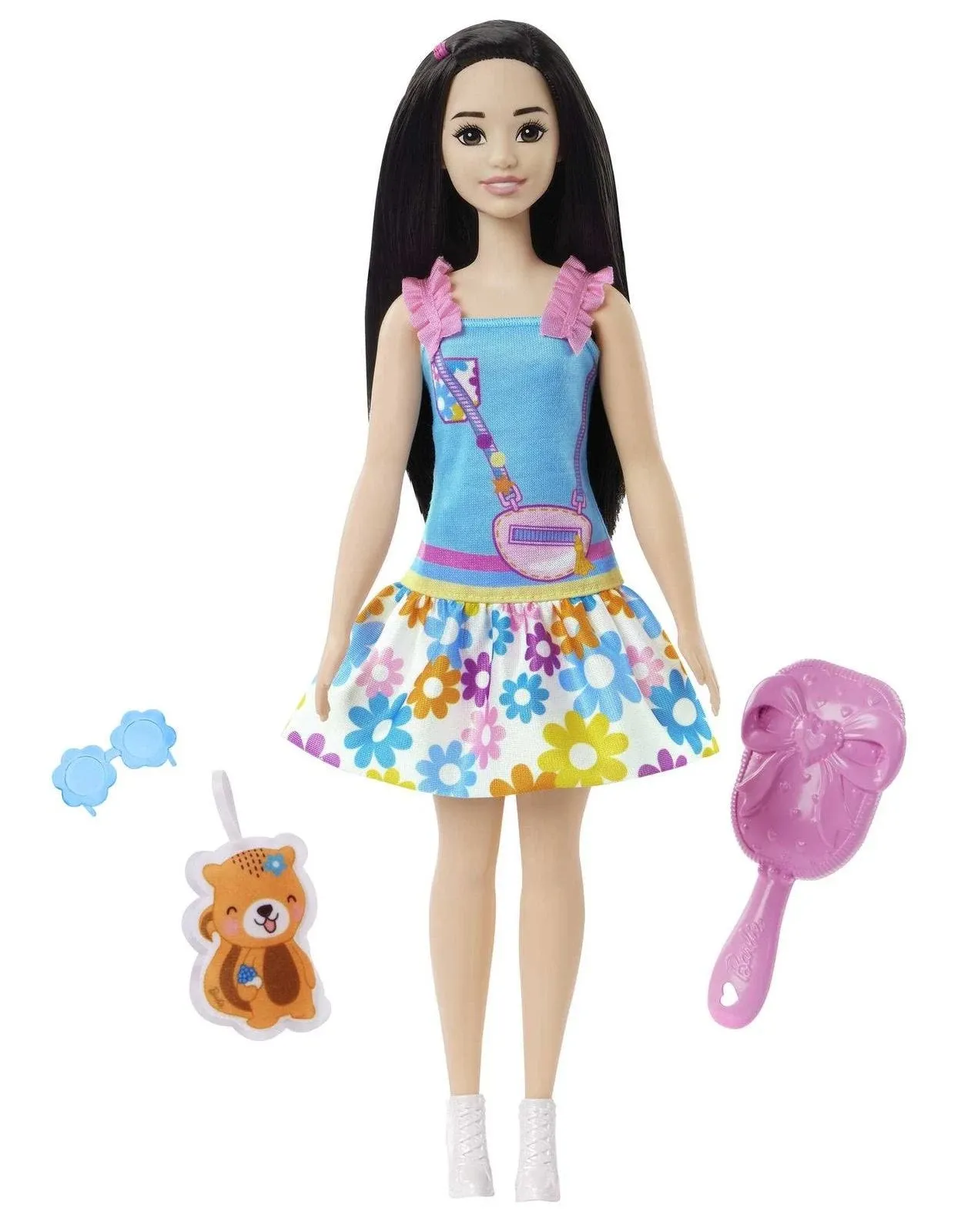 Barbie My First Barbie Preschool Doll Renee with Soft Posable Body &amp; Black Hair