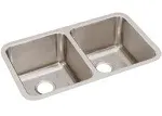 Elkay Lustertone Classic 30-3/4" x 18-1/2" x 10" Equal Double Bowl Undermount Sink