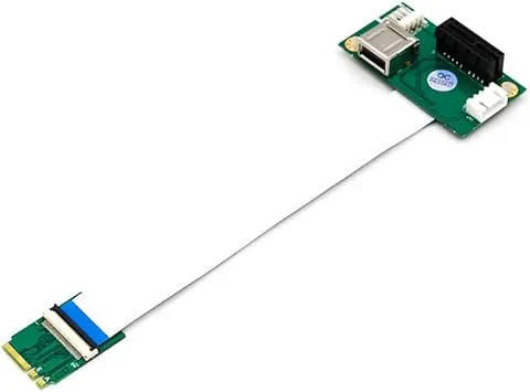 NGFF (M.2) Key A/E to PCI-E Express X1+USB Riser Card with High Speed FPC Cable