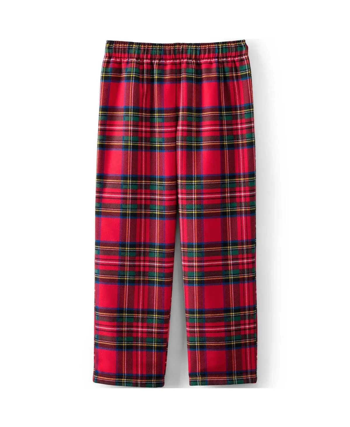 Lands' End Kids Flannel Pajama Pants - 6 - Rich Red Multi Tartan