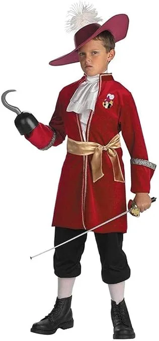 Disney Captain Hook Boys' Costume, Boys S 4-6