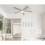 Westinghouse Lighting 7305500 52 in. Comet 5-Blade White Indoor Ceiling Fan with Dimmable LED Light