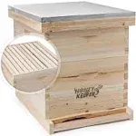 Honey Keeper Beehive 20 Frame Complete Box Kit (10 Deep-10 Medium) Langstroth Beekeeping