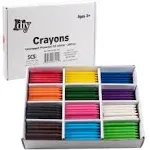 IDIY Unwrapped Bulk Wax Crayons (Pre-sorted 300 ct, 25 each of 12 colors)-No Paper, ASTM Safety Tested, For Kids, Teachers, Art Classrooms Classpack, Back to School Supplies, Drawing Melting Project