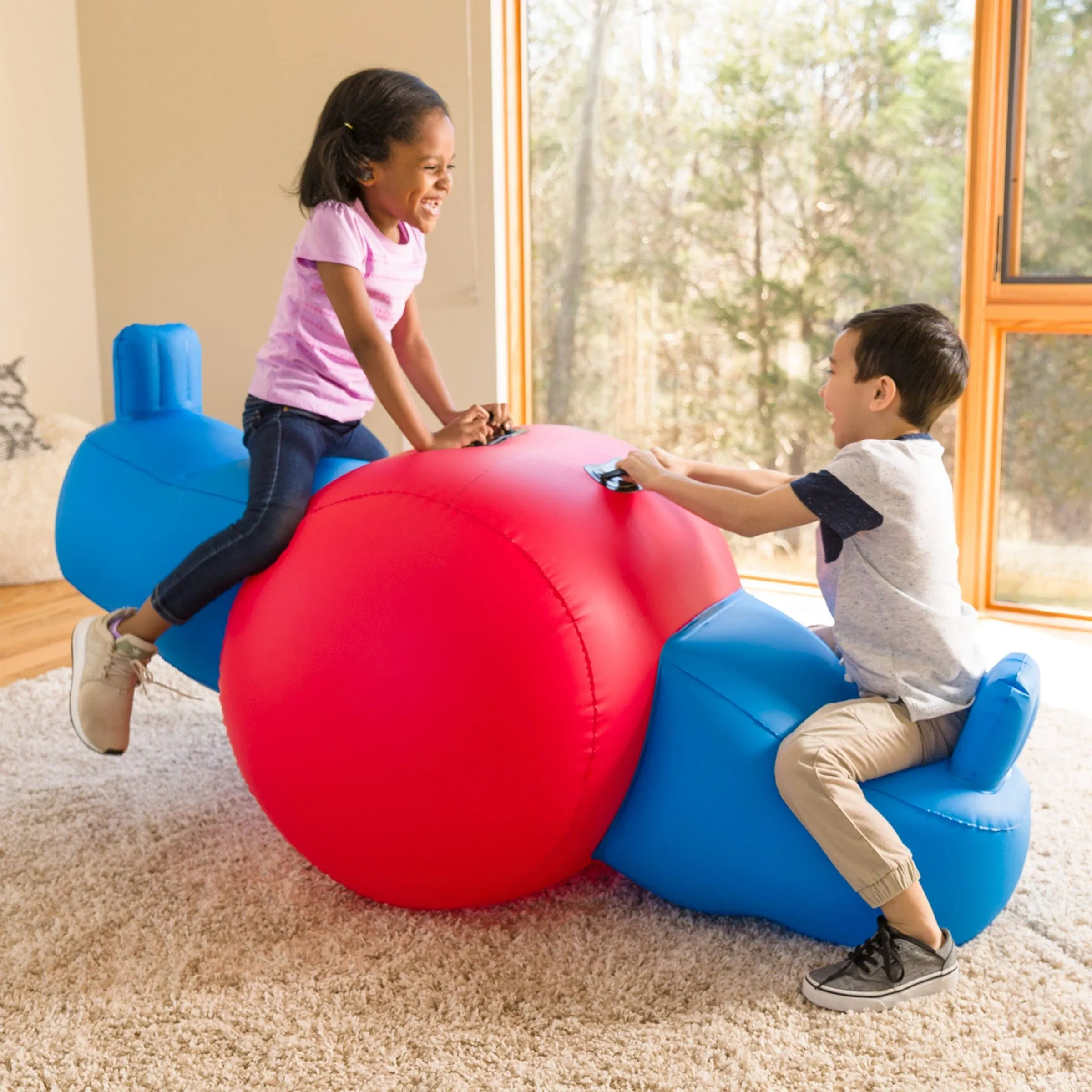 HearthSong Giant Inflatable Seesaw Rocker, Sturdy Vinyl Construction