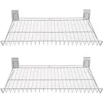 CrownWall 30 in. L x 13.5 in. W Slatwall Steel Wire Shoe Rack (2-Pack)