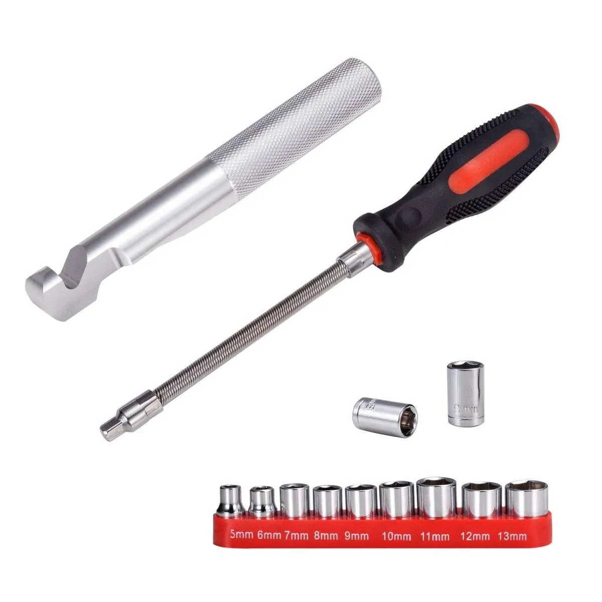 Lesiyou Belt Changing Tool and Clutch Cover Remove Tool Set for Polaris RZR S 900/ XP/RZR XP4 1000,Silver