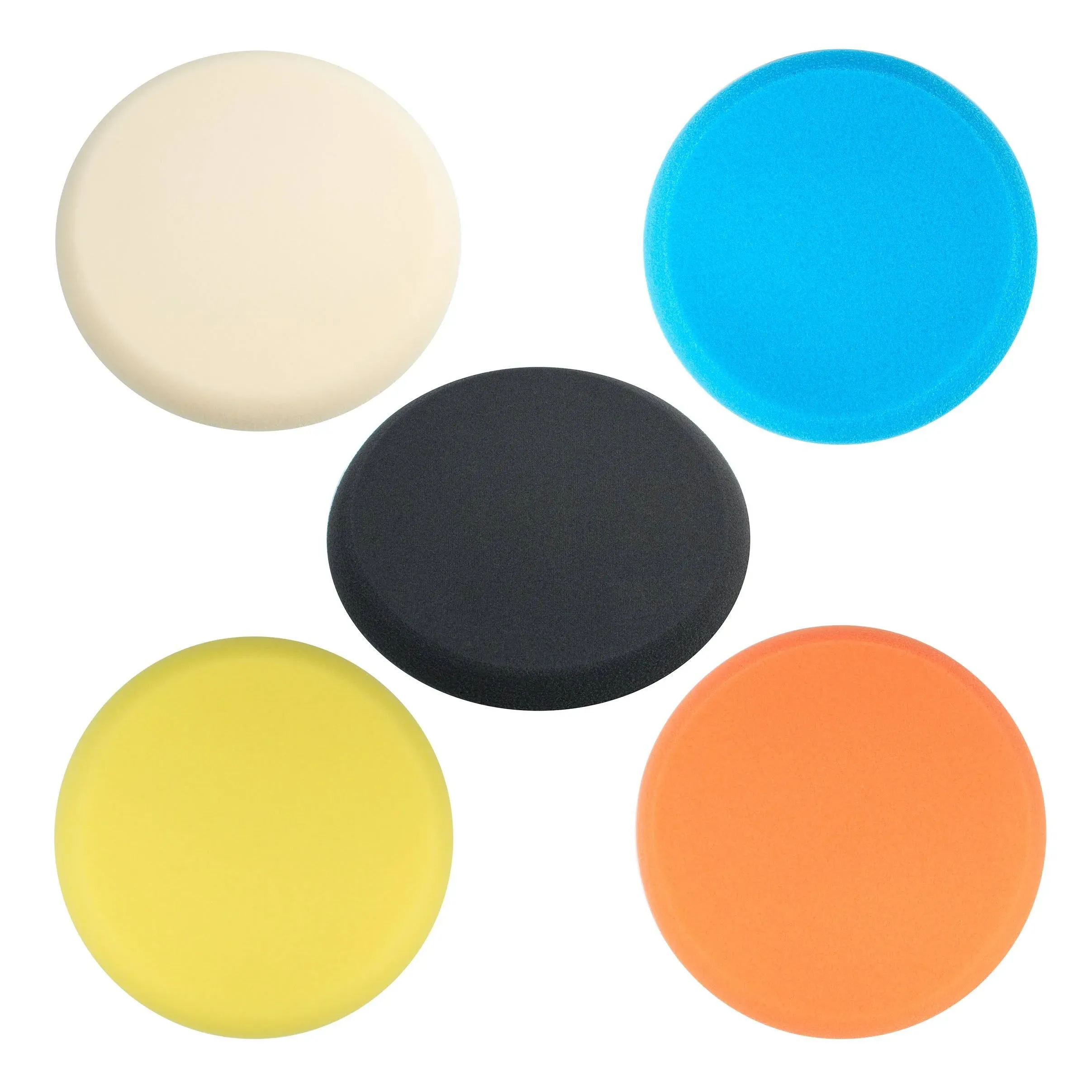 5pk - 9" Foam Cutting, Buffing, Polishing, Finishing Pad (Hook and Loop Backing)