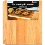 Camco Oak Accent Camper / RV Countertop Extension - Designed w/High Quality Oak - Features Non-Toxic Gloss Finish & Metal Piano Hinge for Easy Folding - Measures 12” x 13.5” x .75” (43421)