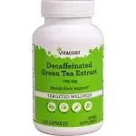 Vitacost Decaffeinated Green Tea Extract - Weight Management - 100 Caps- 9/24