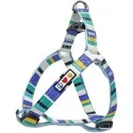 Multicolor Step in Dog Harness Blue / Teal / Yellow / Extra Small