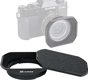 JJC Black Metal hood +Cap for Fujifilm Fuji Fujinon XF 16mm f/2.8 R WR Lens